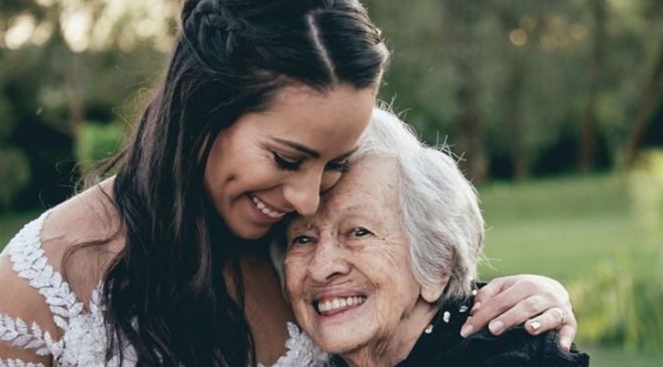 Mariana Pajón y su abuela.