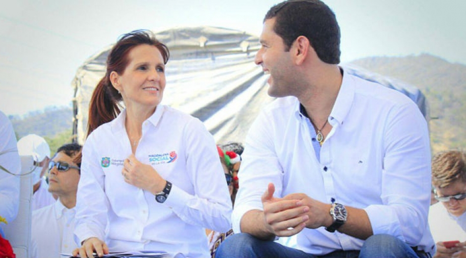 La gobernadora, Rosa Cotes y el exgoberandor, Luis Miguel Cotes. 