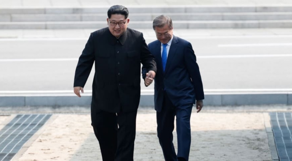 Kim Jong-un y Moon Jae-in