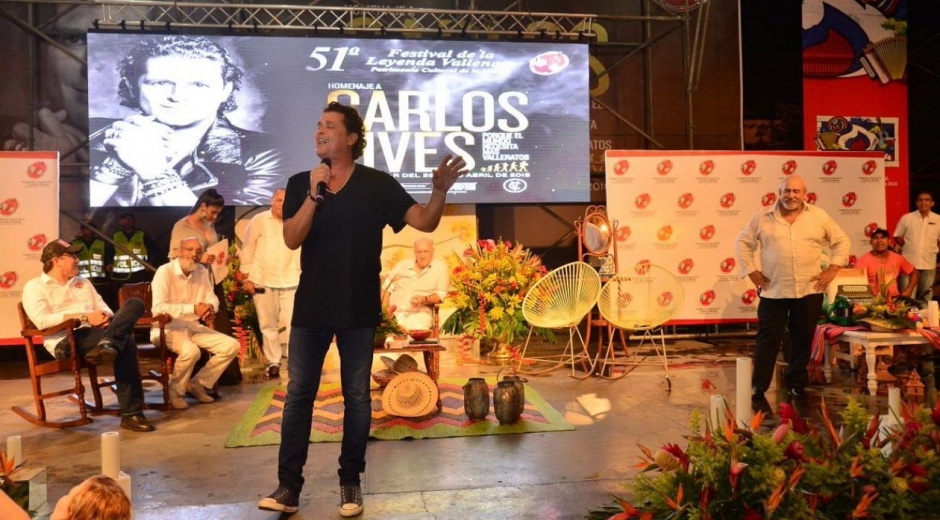  El cantante Carlos Vives, el homenajeado del Festival Vallenato. 