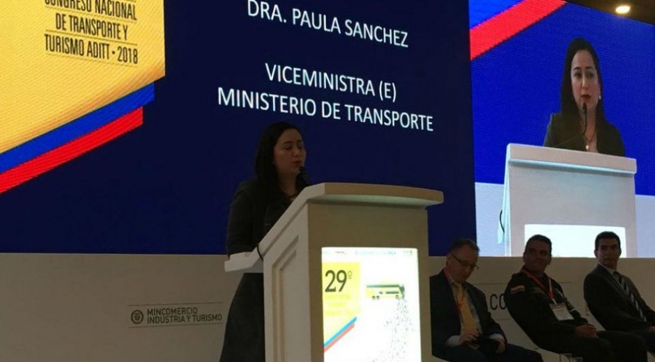 EFE. Viceministra de Transporte en la edición 29 del Congreso Nacional de Transporte y Turismo.
