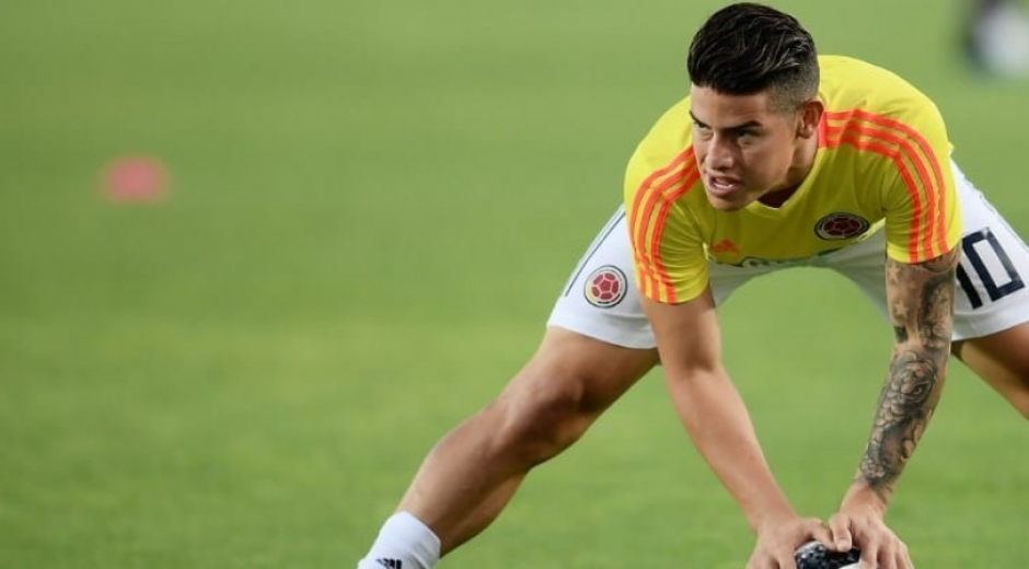 James Rodríguez, en duda para debut de Colombia en el Mundial.