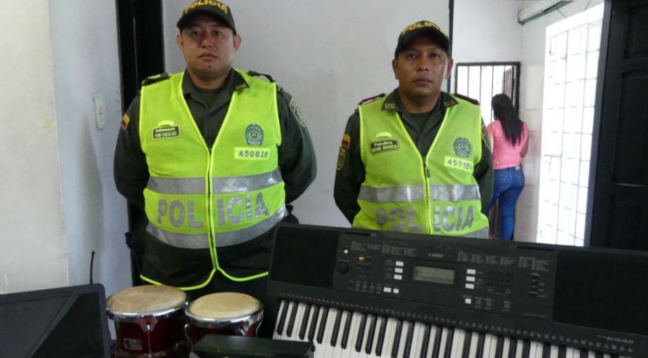 Instrumentos recuperados por la Policía.