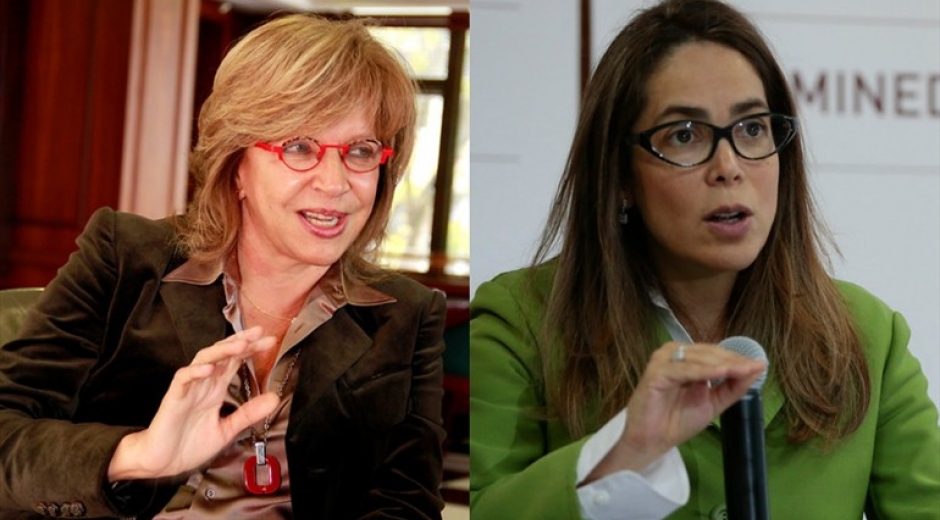 Gina Parody y Cecilia Álvarez.
