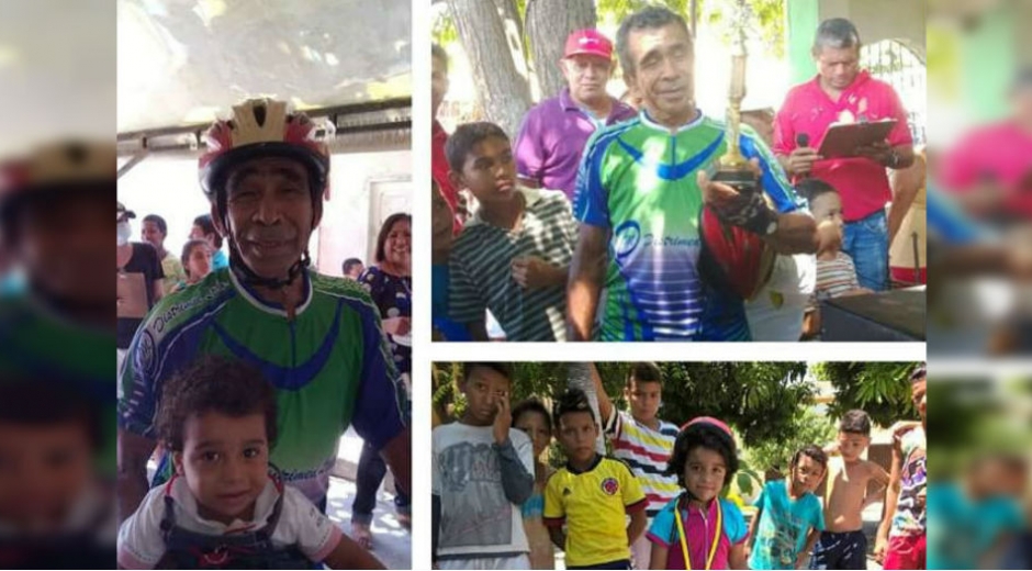 Carlos José Carrillo Manjarrés, “El tigrillo” junto a su abuelo Antonio Manjarrés, también conocido como “El tigre de Gaira".