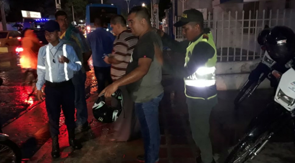 Operativo de tránsito realizado en Santa Marta.