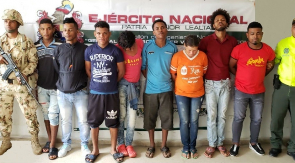 Presuntos miembros de la banda 'Los Desertores'.
