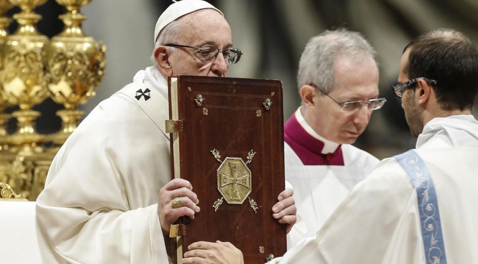  El Papa Francisco, hoy en la Misa de Año Nuevo.