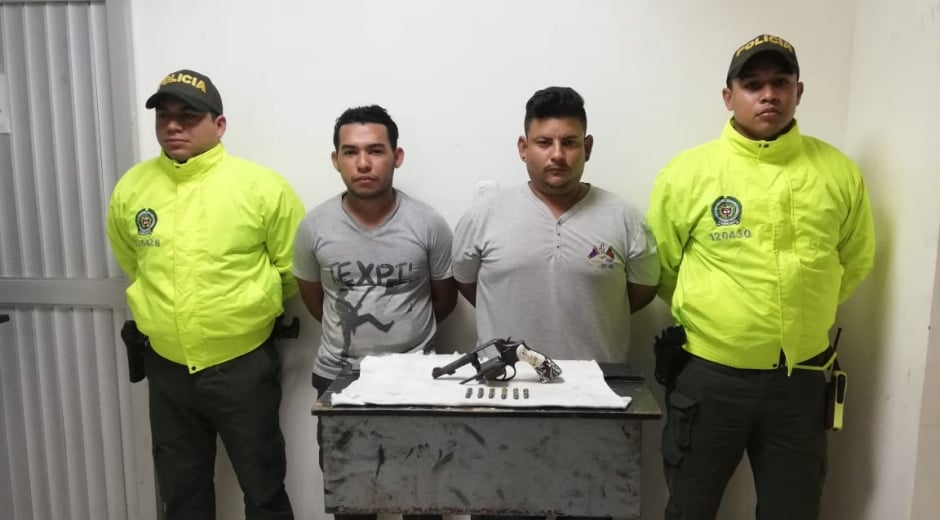 Policía Metropolitana Janer Banquez Mieles y Edwin Ocampo Salinas, capturados