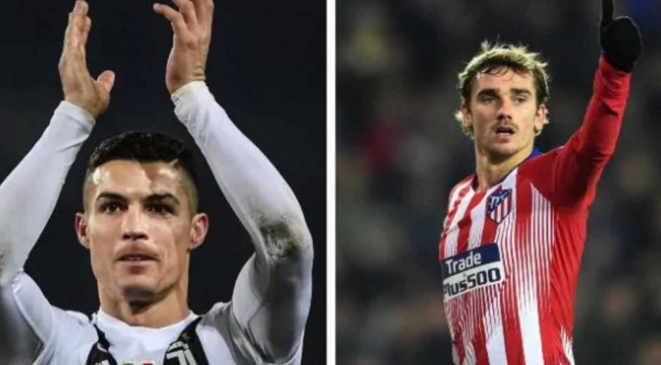 Cristiano Ronaldo y Antonie  Griezmann