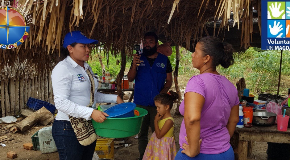 Unimagdalena se solidariza con damnificados por el invierno del corregimiento de Riofrío, Zona Bananera.