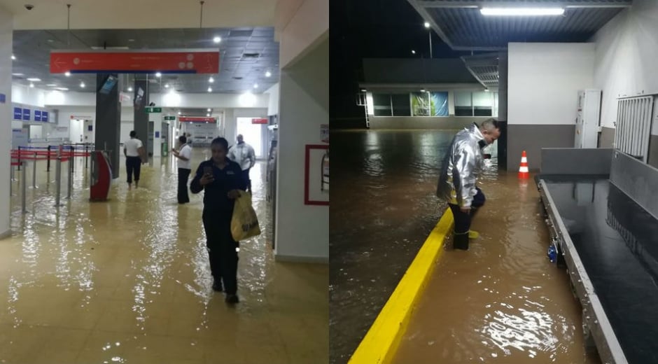 Inundación del aeropuerto de Valledupar.