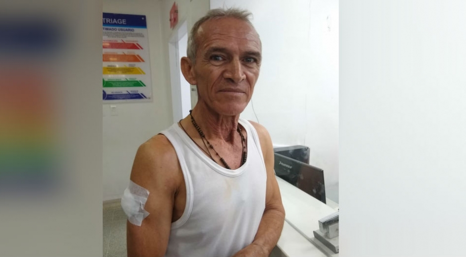 Luis Parra, reportero gráfico herido.