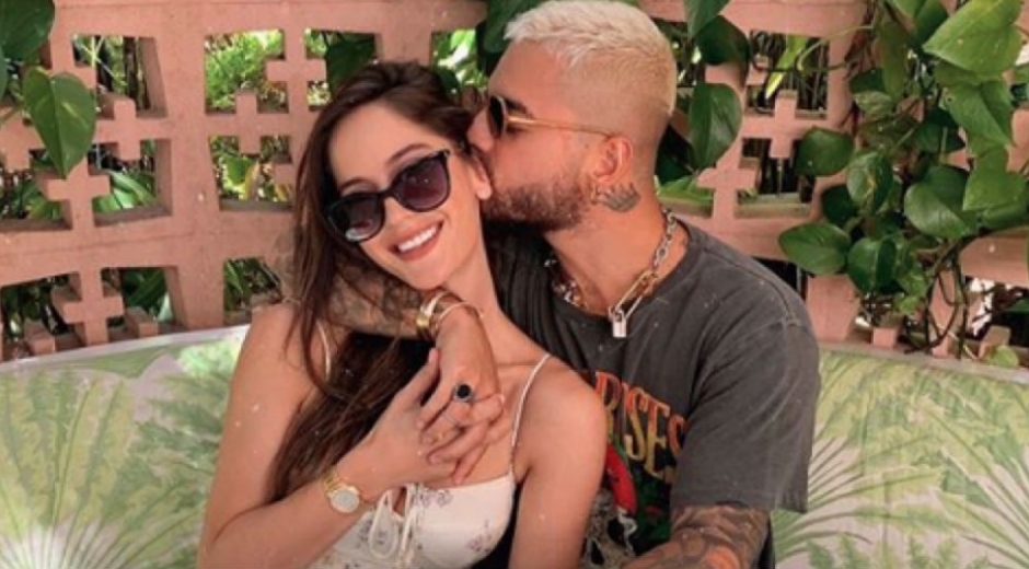 Instagram La modelo Natalia Barulich y el cantante Maluma.