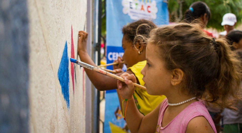 Niños y niñas participaron de la estrategia cultural en el barrio Galán.