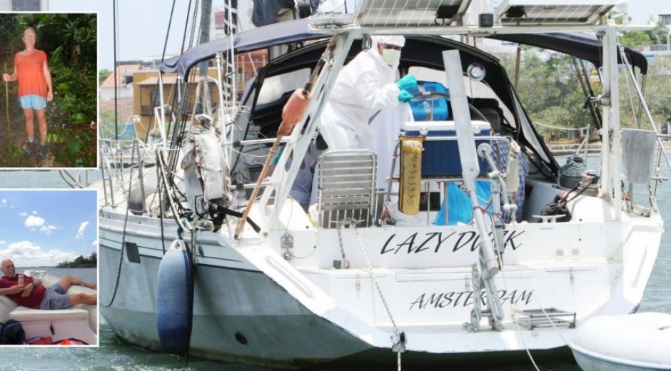 Velero donde ocurrió el homicidio.