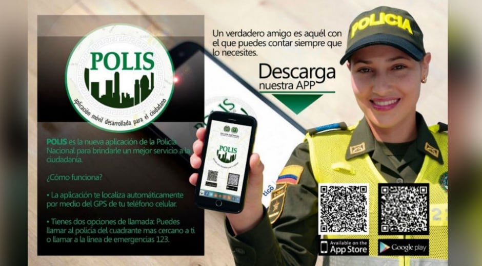 Policía Metropolitana de Santa Marta La aplicación puede ser descargada para equipos con sistema operativo Android y IOS..
