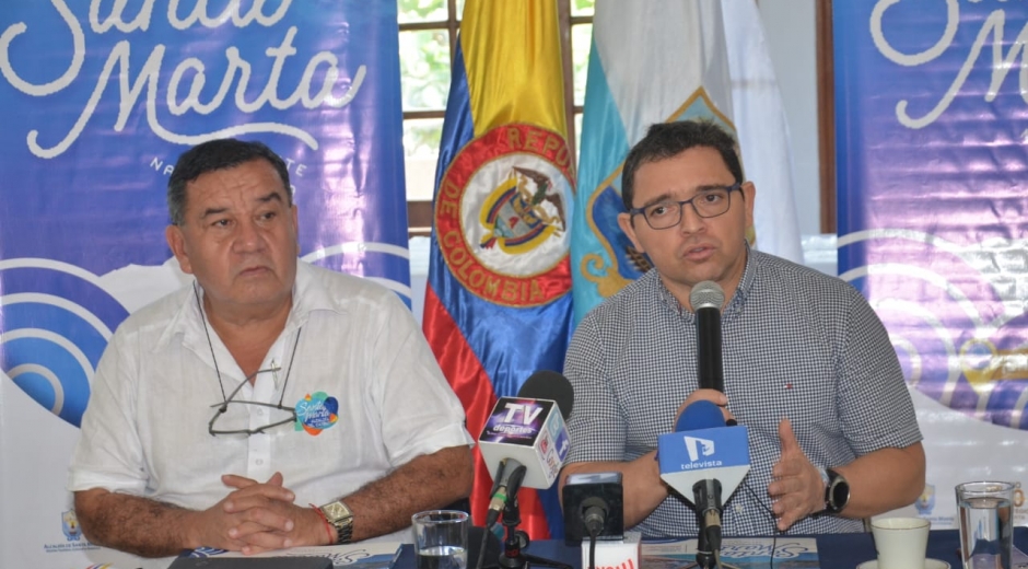 El alcalde junto al director del Inred dieron a conocer que Santa Marta también aspira organizar unos Panamericanos de Playa. 