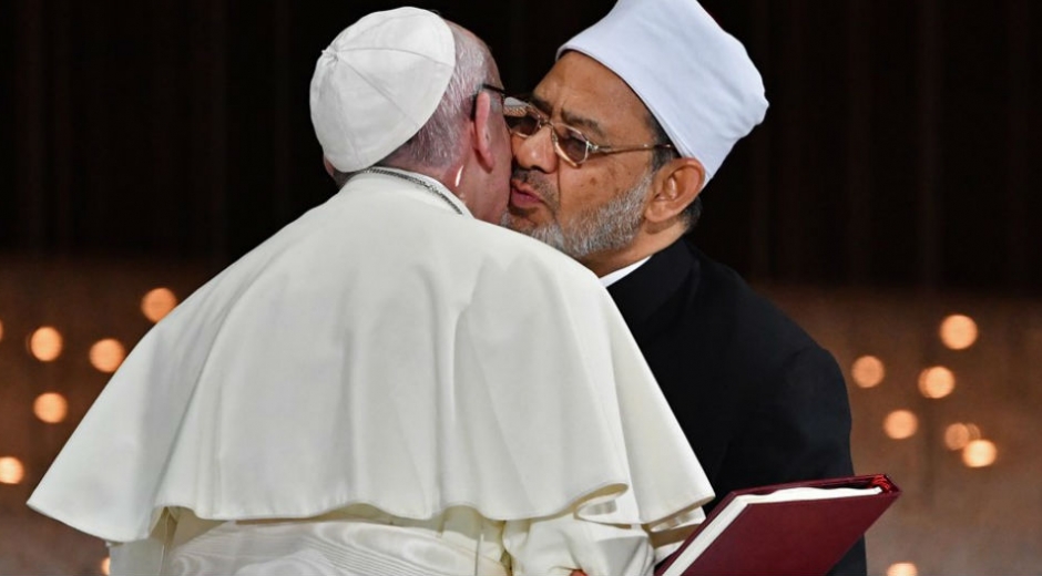 El Papa Francisco y el gran imán de Al Azhar, Ahmad Al Tayeb,