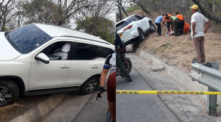 Cortesía Vehículo donde se transportaba la víctima y los heridos.