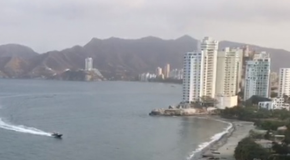 Momento en que los Guardacostas perseguían a los pescadores que usaron dinamita. 