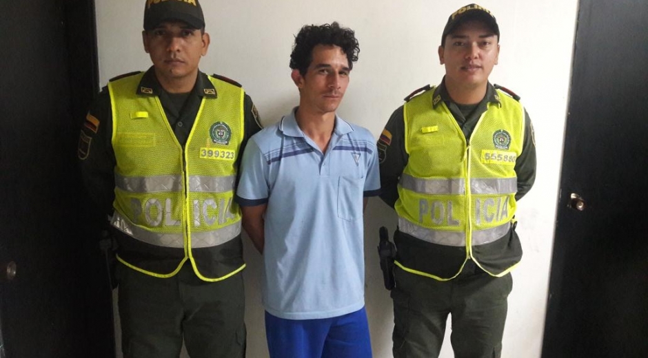 Policía Metropolitana. Nelson Enrique Mazo Campo, capturado con 13 kilos de Marihuana