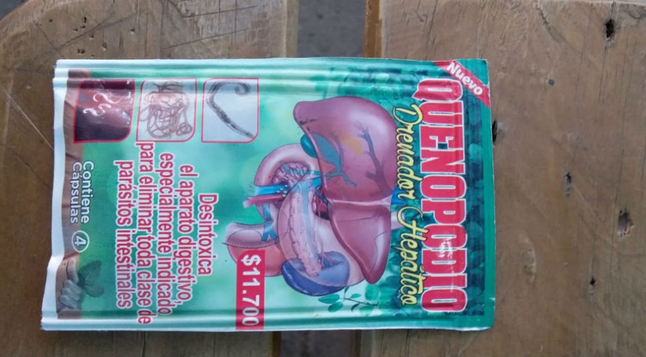 Quenopodio, uno de los medicamentos decomisados.