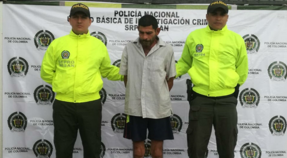 Policía Eduardo Antonio Polo Muñoz, capturado.