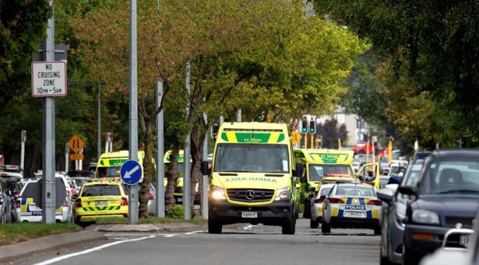 EFE Policía de Nueva Zelanda en operativo tras el atentado terrorista.
