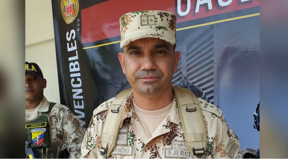 El coronel Juan Carlos Aparicio, Comandante de la Segunda Brigada del Ejército Nacional.