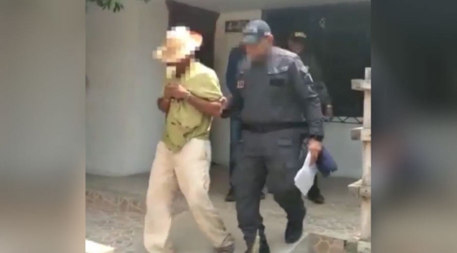 Campesino capturado, que luego fue puesto en libertad.