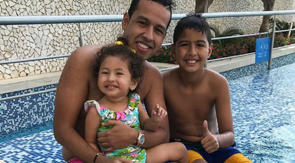 Martin Elías y sus hijos, Martíncito y Paula Elena