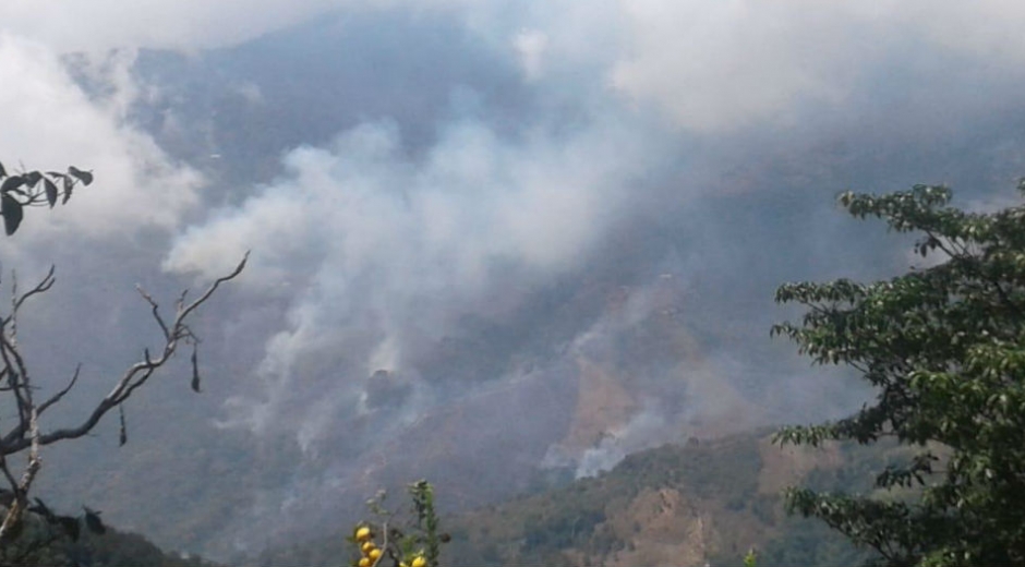 Incendio en la Reserva El Dorado.