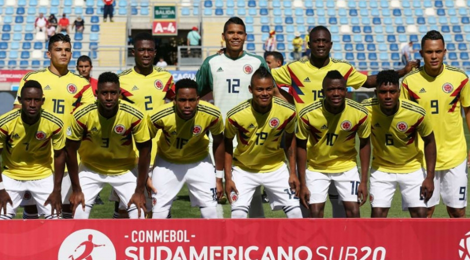 Selección Colombia sub 20 en el Sudamericano de Chile.