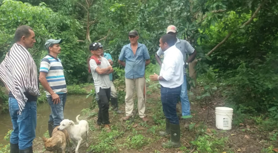 Campesinos que se unieron al proyecto de la Alcaldía.