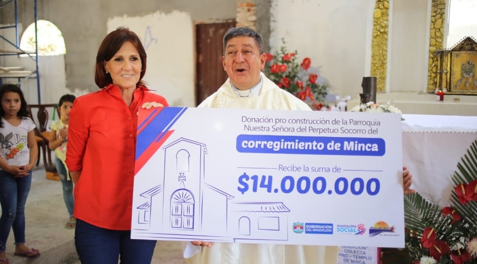 Gobernación del Magdalena La gobernadora Rosa Cotes donó $14.000 millones de pesos para el templo.