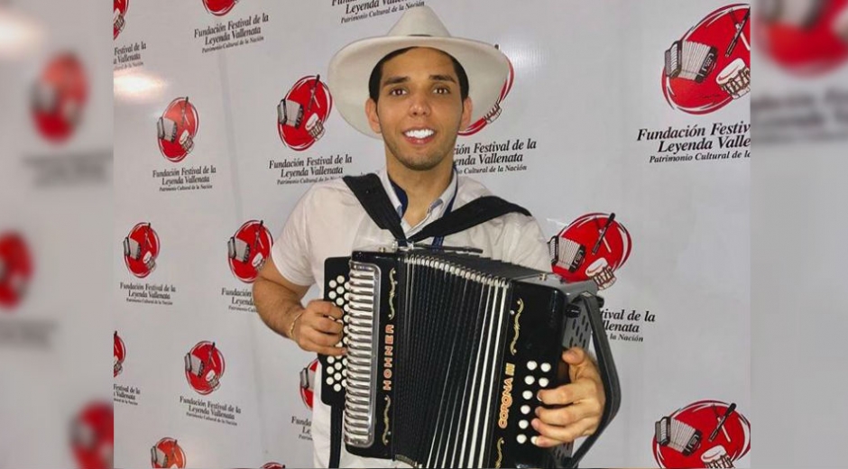 Jose Sastoque, finalista en la categoría aficionado de la versión 52 del Festival Vallenato.