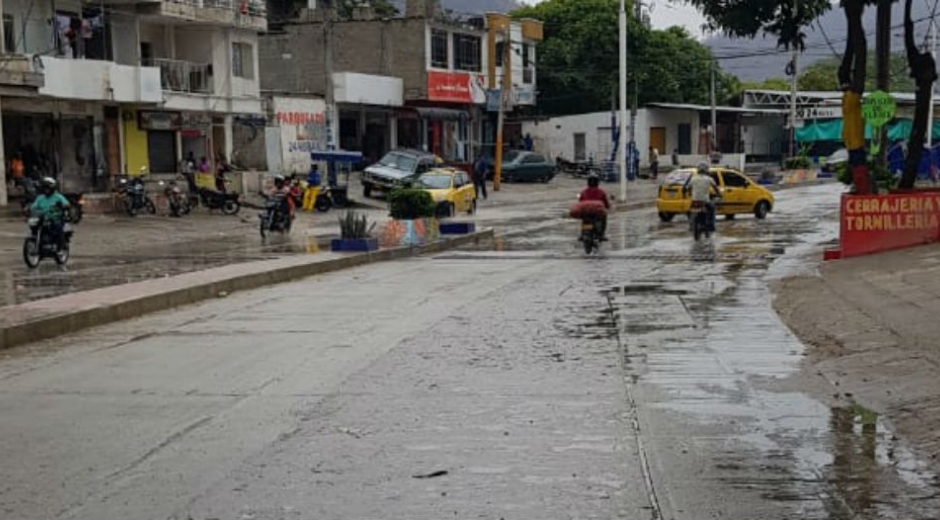 La carrera 19, entre la avenida del río y la ferrocarril, no se vio afectada por la lluvia. 