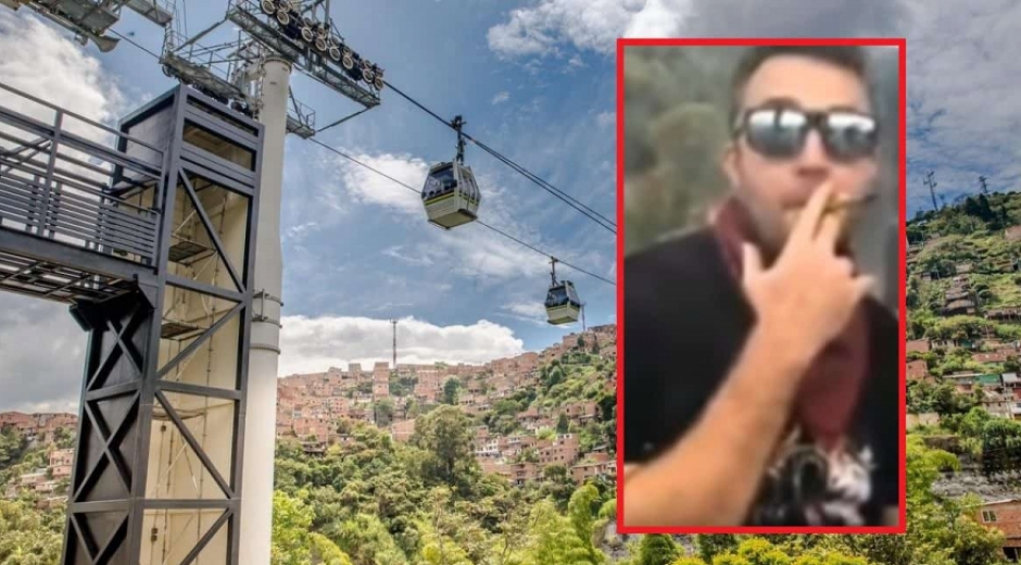 Turista consume marihuana en metro cable