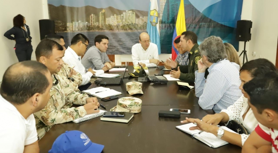 Consejo de seguridad para definir medidas frente al asesinato de un líder de Guachaca. 