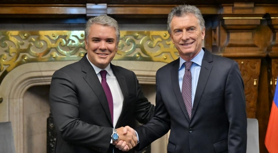 Presidentes de Colombia,Iván Duque y Argentina, Mauricio Macri