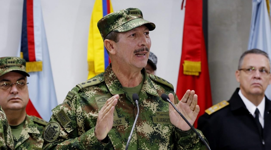  El comandante del Ejército colombiano, mayor general Nicacio Martínez Espinel.