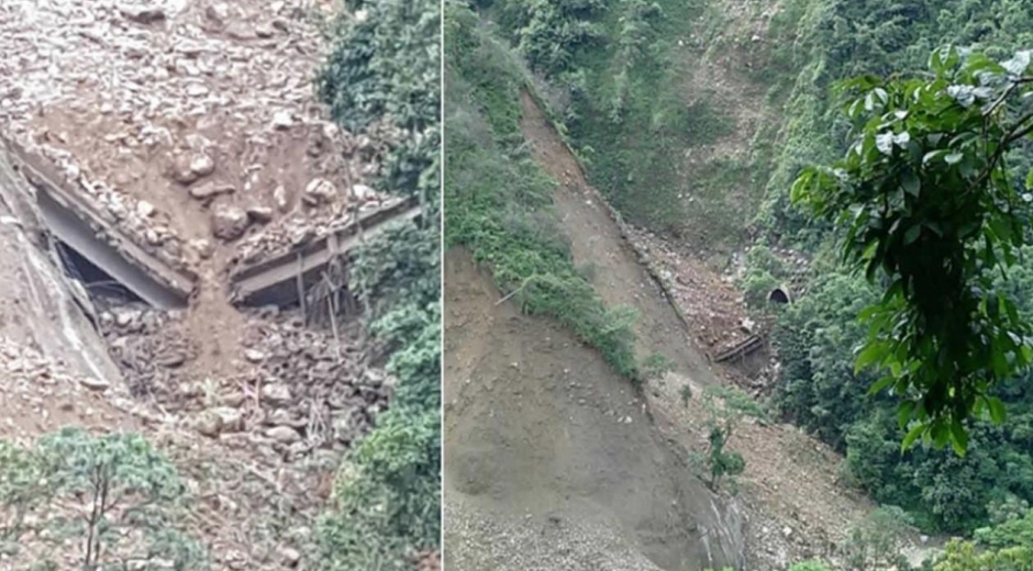 Blu Radio Alud derribó puente en construcción en la Vía Bogotá-Villavicencio.