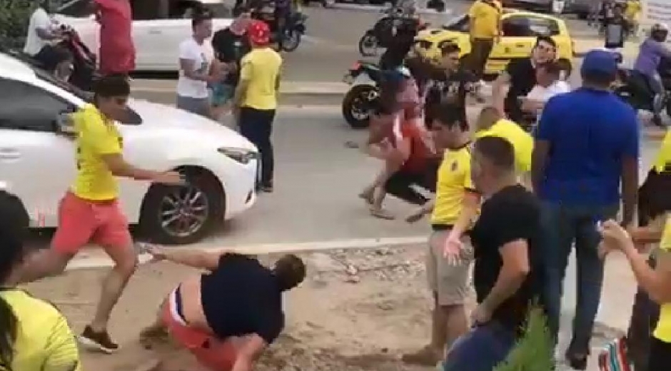 Captura de pantalla Imagen de la bochornosa pelea, este domingo en Santa Marta.