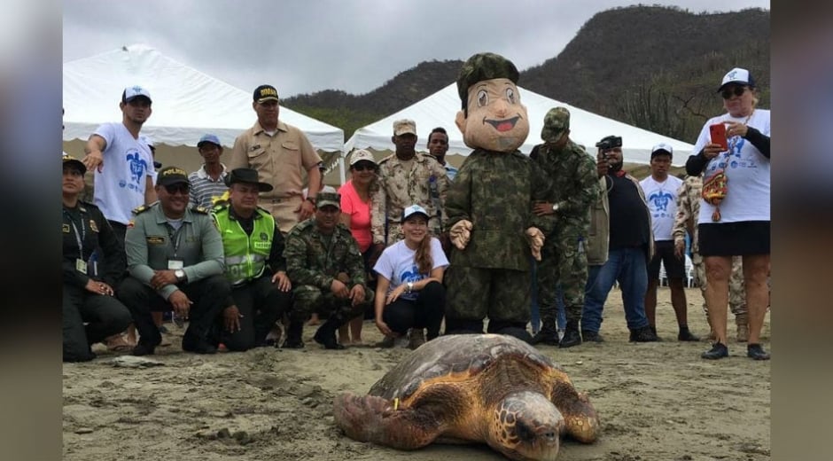 Corpamag Liberación de especies marinas en playa de Inca Inca