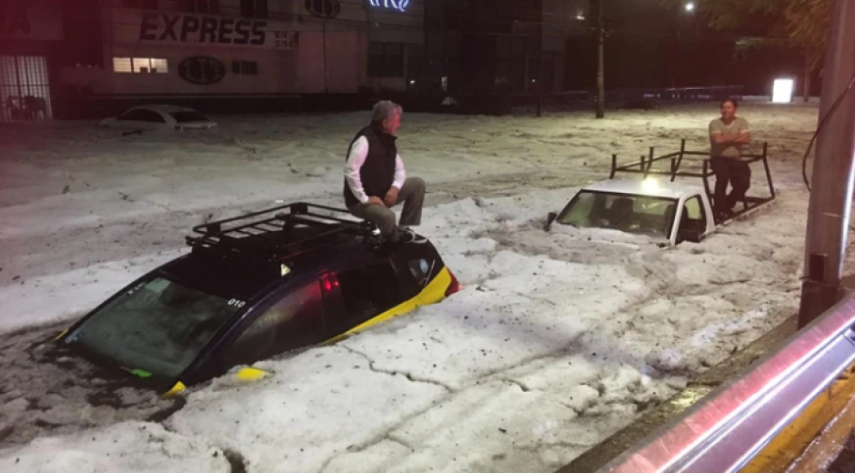 Infobae Fuerte granizada en México