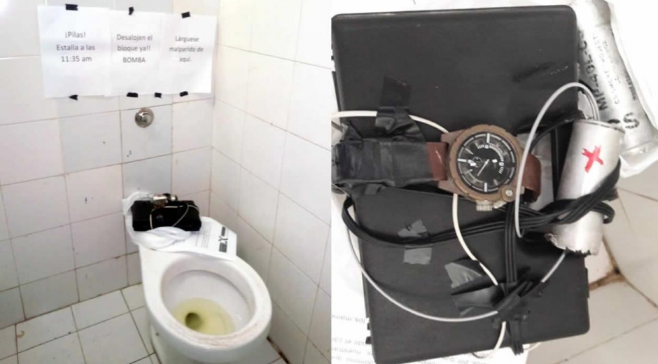 Policía Nacional- Zona Cero Baño de la Universidad del Atlántico en donde se centra la alerta.