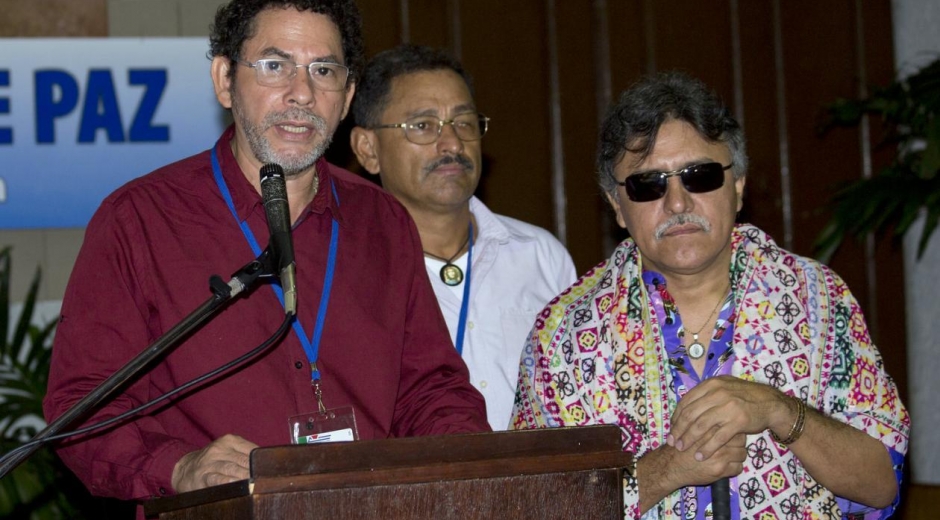 'Pastor Alape' y 'Jesús Santrich', durante el Proceso de Paz.