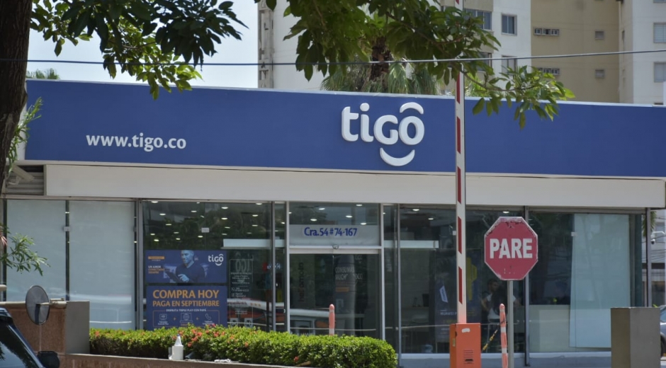 Imagen de referencia de una tienda Tigo en Barranquilla.