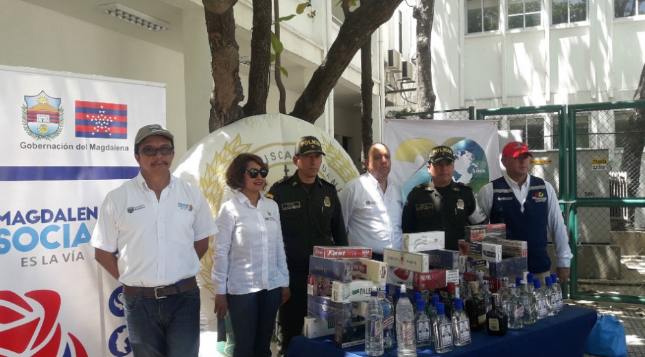 La campaña se realiza gracias a una alianza entre Gobernación, Federación Nacional de Departamentos, Policía Fiscal y Aduanera y Policía Metropolitana de Santa Marta.